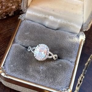 Cubic Zirconia Cocktail Ring Sterling silver Size 5 1/2
